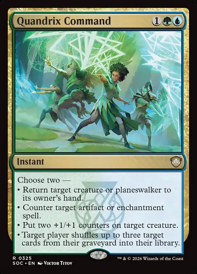 2026 Secrets of Strixhaven Commander Quandrix Command #325 rare card image