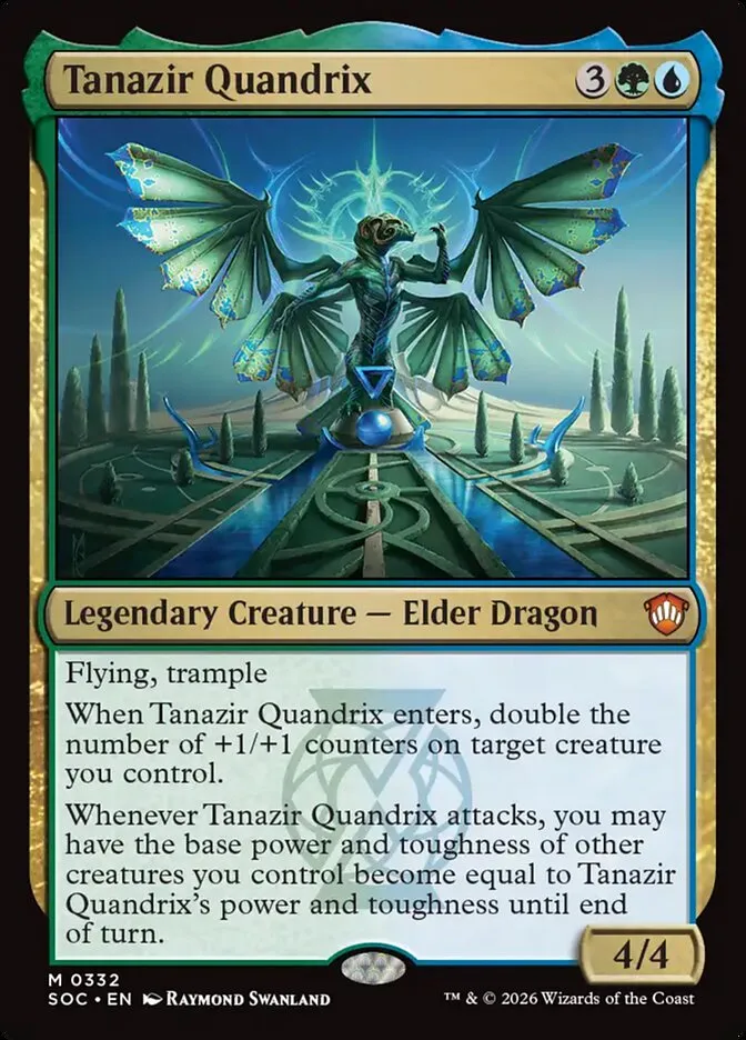 2026 Secrets of Strixhaven Commander Tanazir Quandrix mythic #332 mythic card image