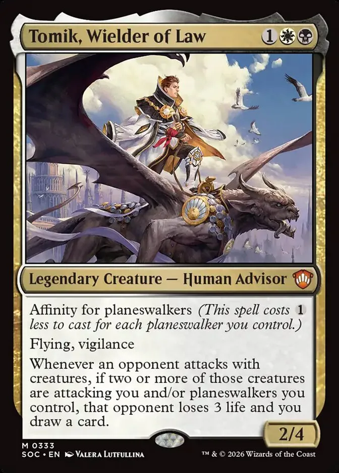2026 Secrets of Strixhaven Commander Tomik, Wielder of Law mythic #333 mythic card image