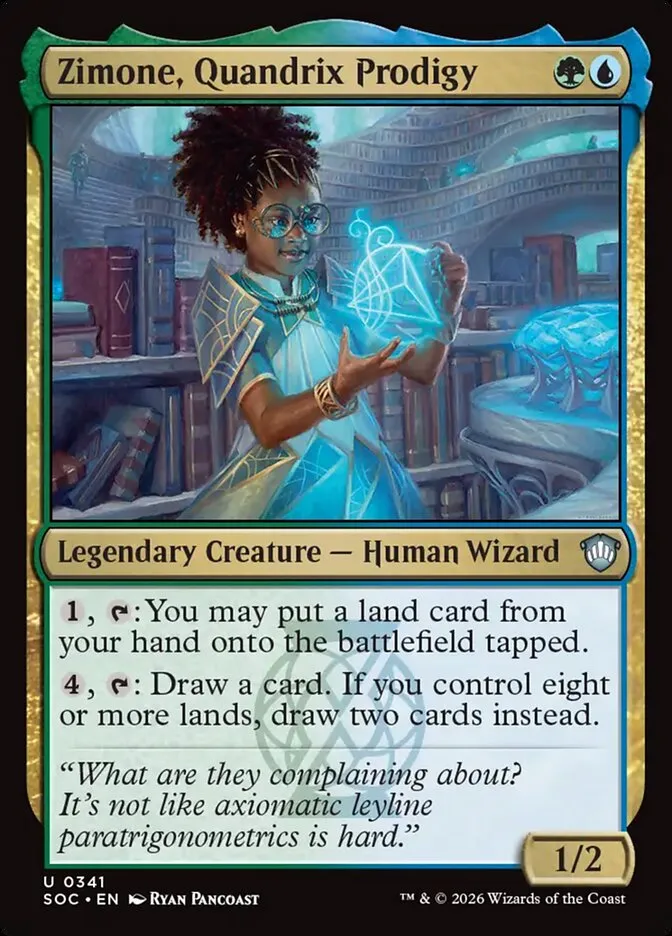 2026 Secrets of Strixhaven Commander Zimone, Quandrix Prodigy uncommon #341 uncommon card image
