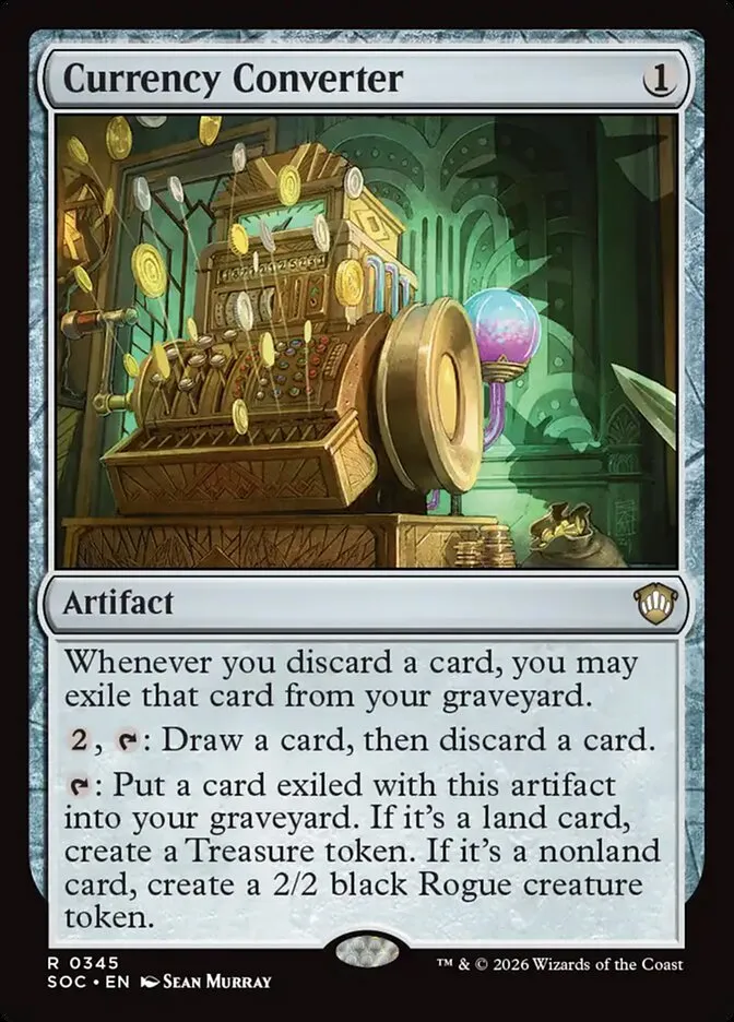 2026 Secrets of Strixhaven Commander Currency Converter #345 rare card image
