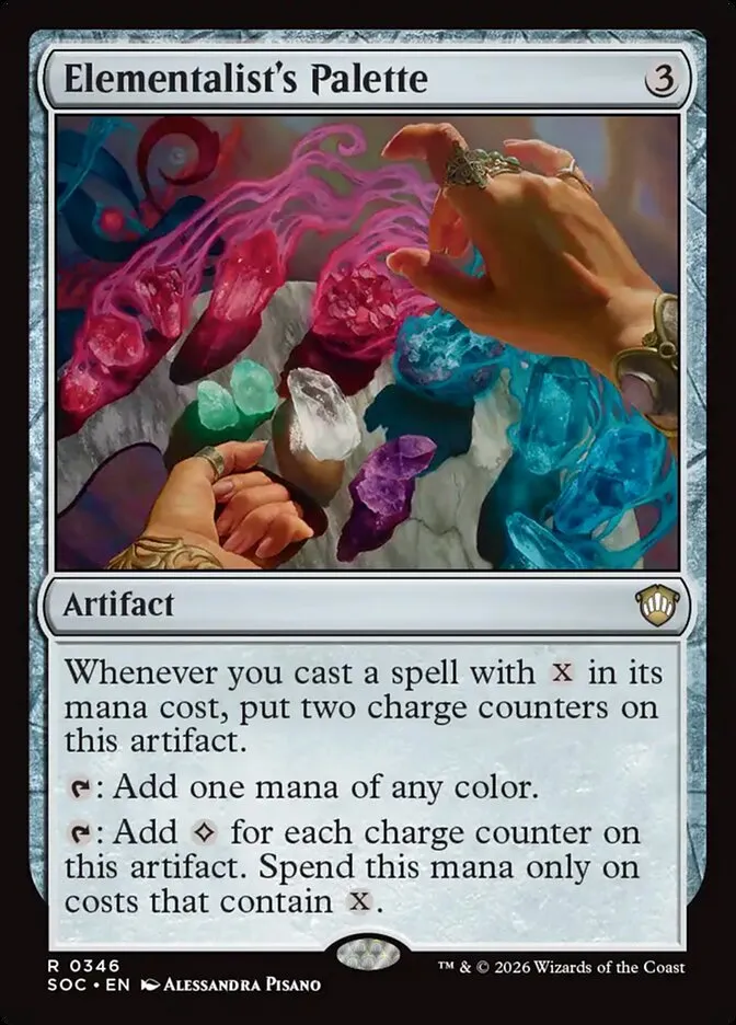 2026 Secrets of Strixhaven Commander Elementalist's Palette #346 rare card image