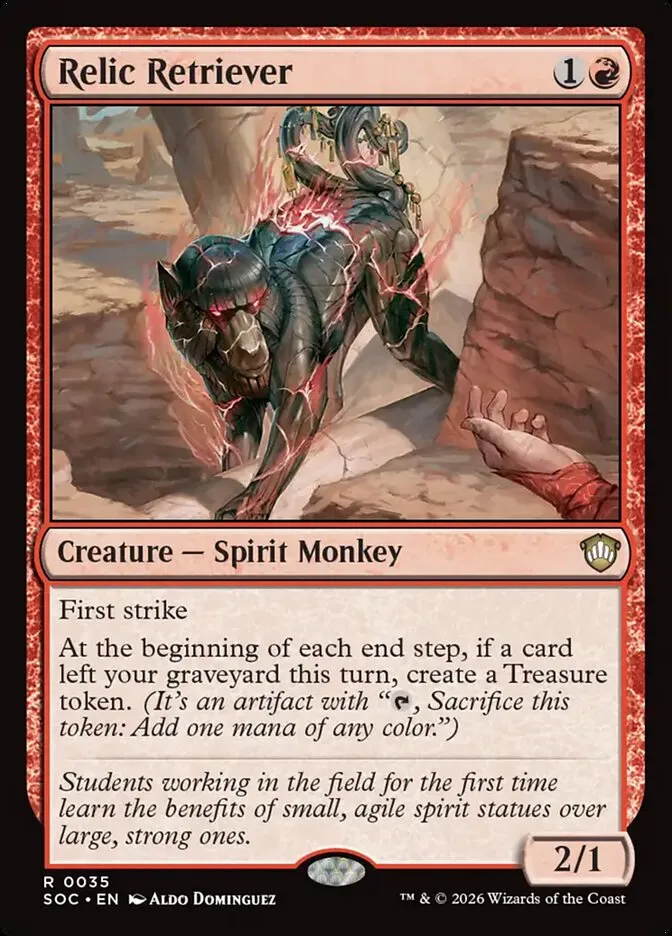 2026 Secrets of Strixhaven Commander Relic Retriever rare #35 rare card image
