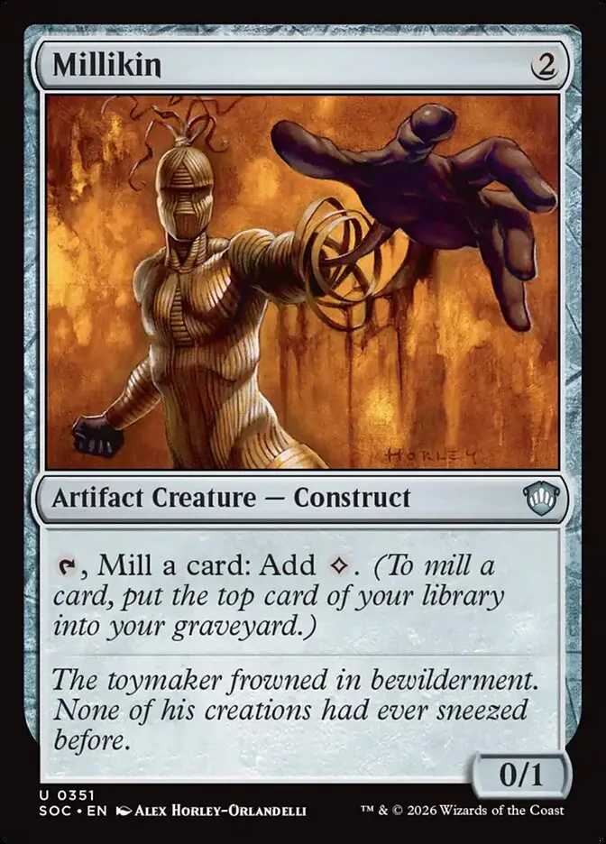 2026 Secrets of Strixhaven Commander Millikin uncommon #351 uncommon card image