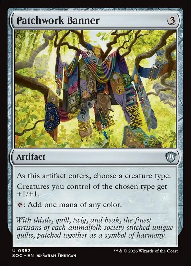 2026 Secrets of Strixhaven Commander Patchwork Banner uncommon #353 uncommon card image