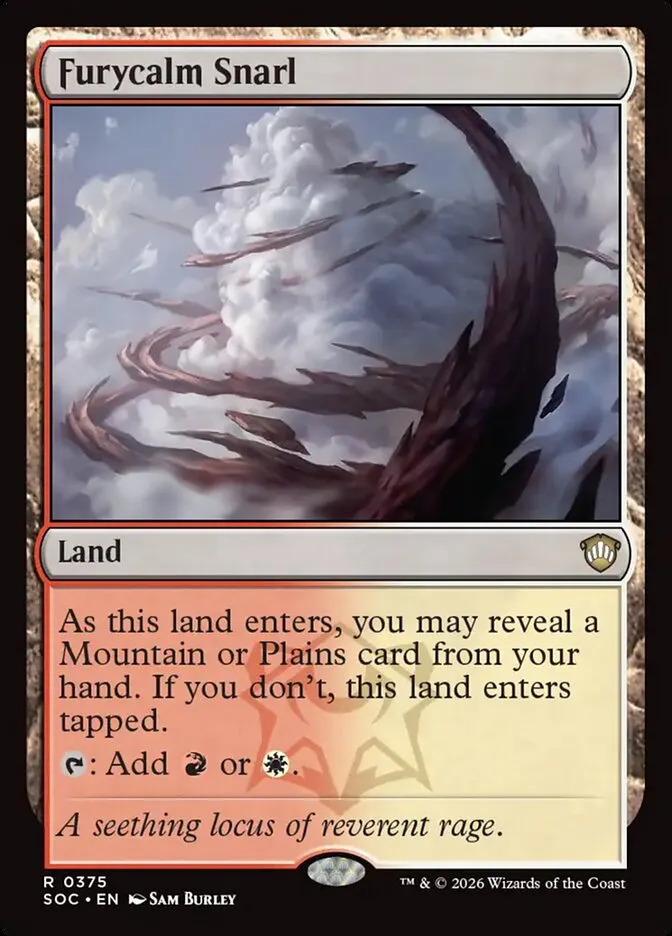 2026 Secrets of Strixhaven Commander Furycalm Snarl #375 rare card image