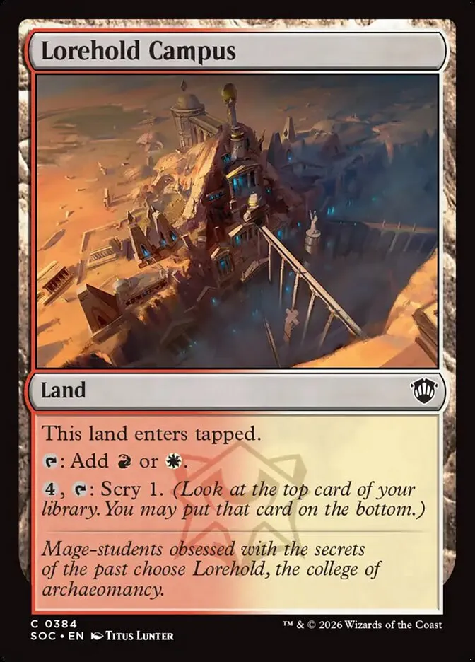 2026 Secrets of Strixhaven Commander Lorehold Campus common #384 common card image