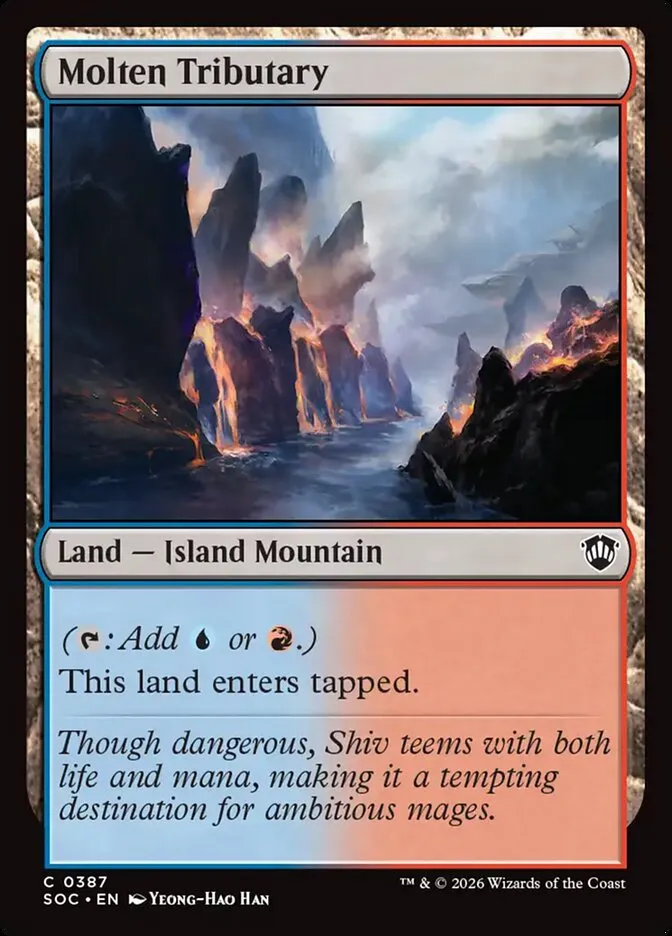 2026 Secrets of Strixhaven Commander Molten Tributary common #387 common card image