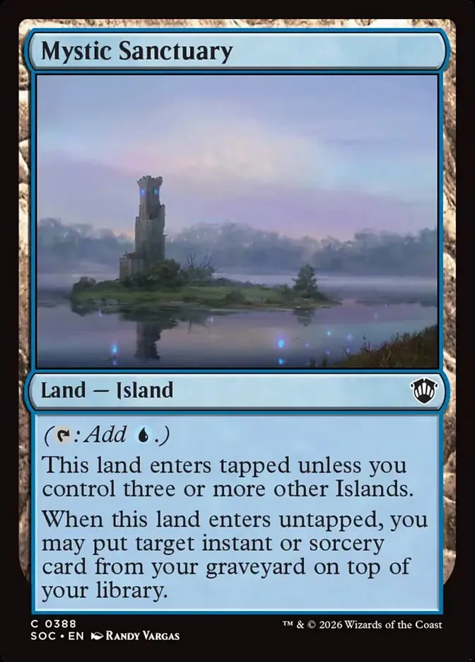 2026 Secrets of Strixhaven Commander Mystic Sanctuary common #388 common card image