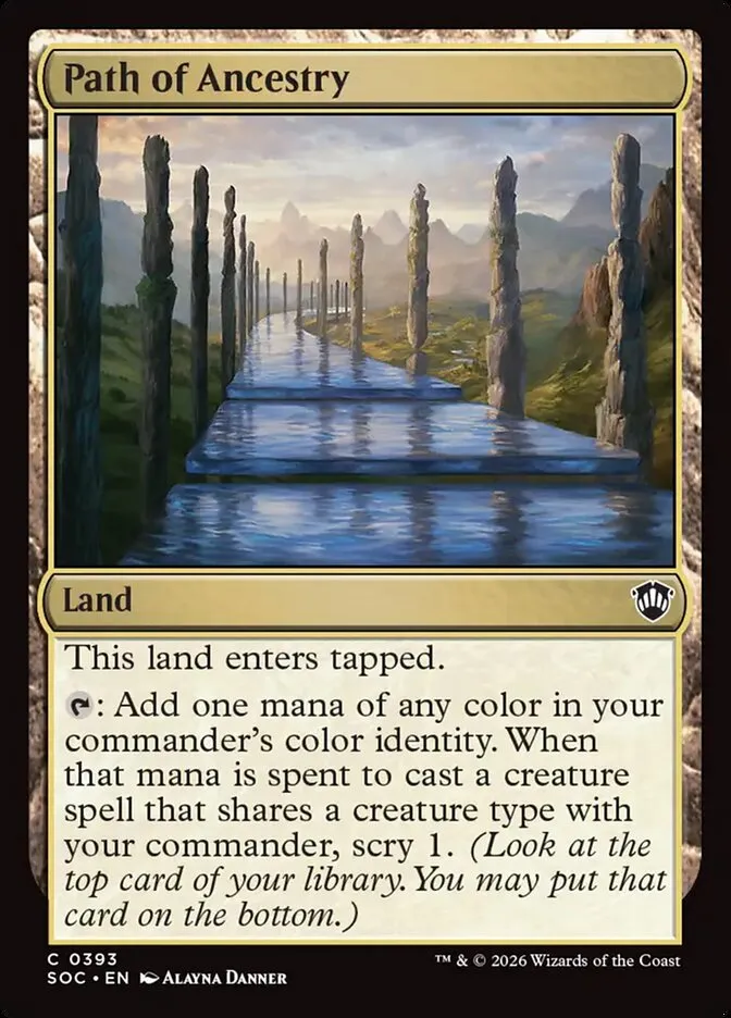 2026 Secrets of Strixhaven Commander Path of Ancestry common #393 common card image
