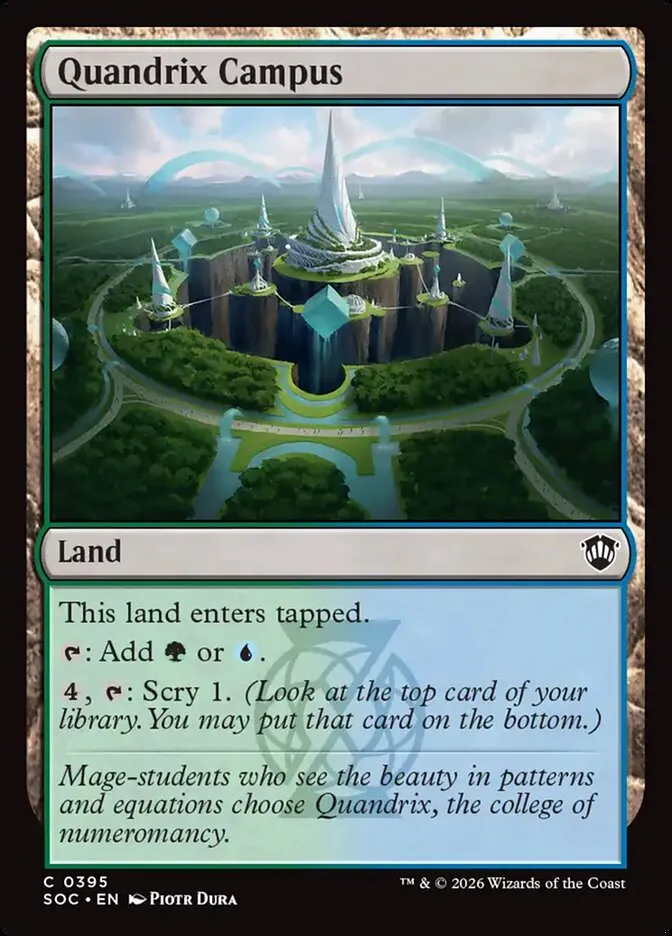 2026 Secrets of Strixhaven Commander Quandrix Campus common #395 common card image