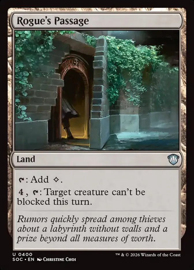 2026 Secrets of Strixhaven Commander Rogue's Passage uncommon #400 uncommon card image