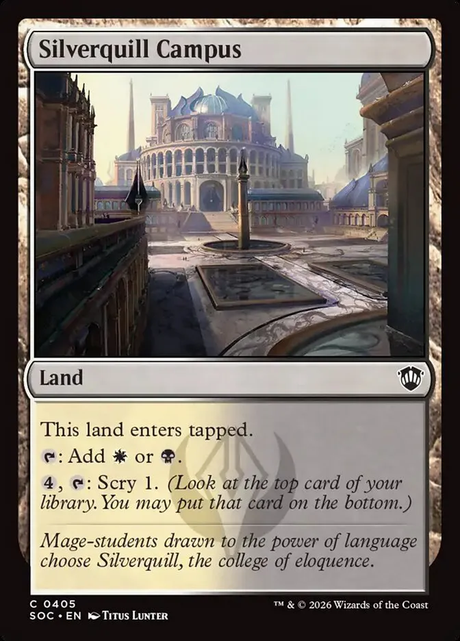2026 Secrets of Strixhaven Commander Silverquill Campus common #405 common card image