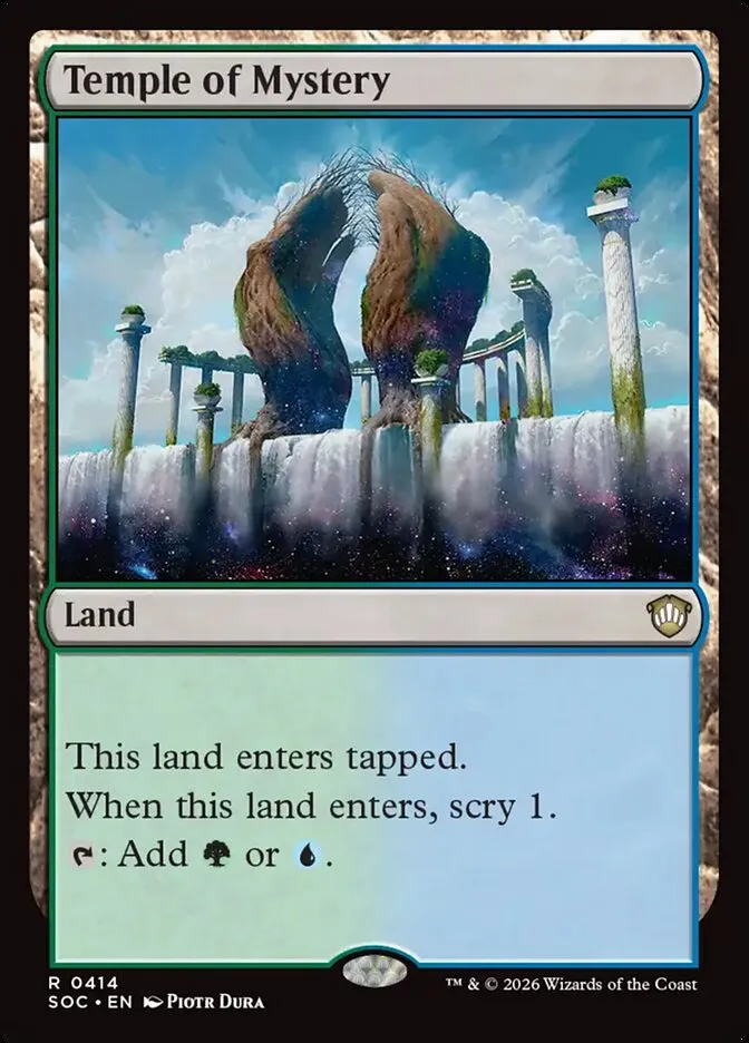 2026 Secrets of Strixhaven Commander Temple of Mystery #414 rare card image