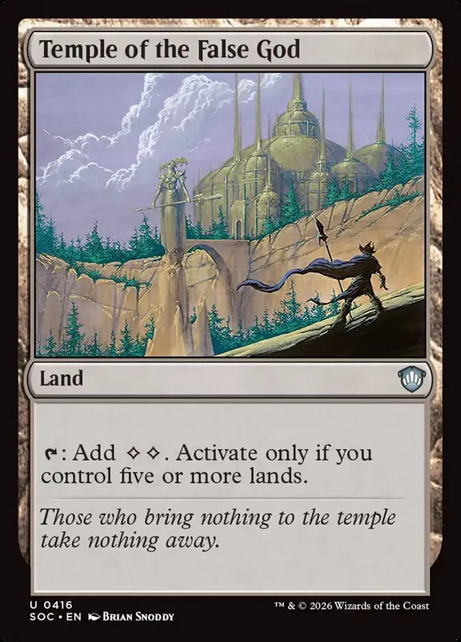 2026 Secrets of Strixhaven Commander Temple of the False God uncommon #416 uncommon card image