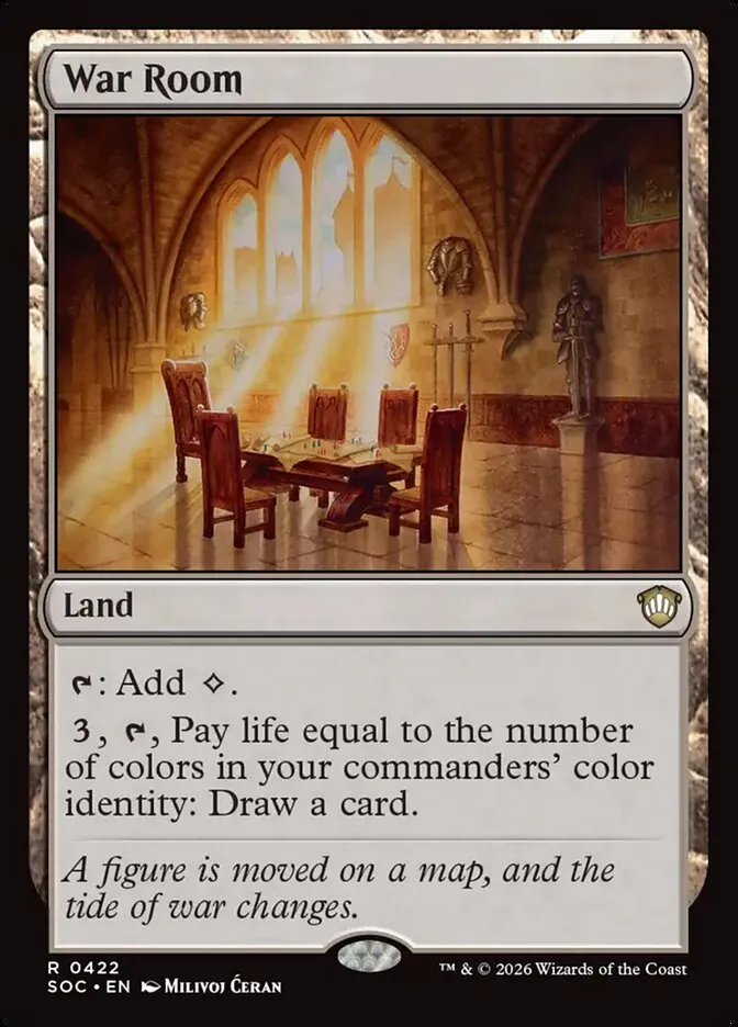 2026 Secrets of Strixhaven Commander War Room #422 rare card image
