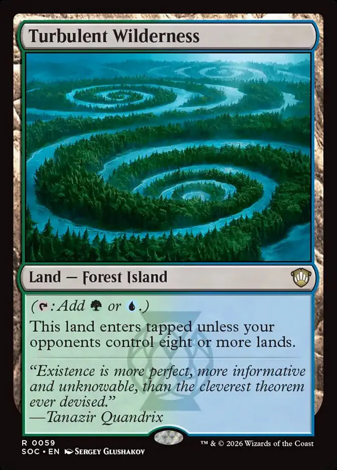2026 Secrets of Strixhaven Commander Turbulent Wilderness rare #59 rare card image