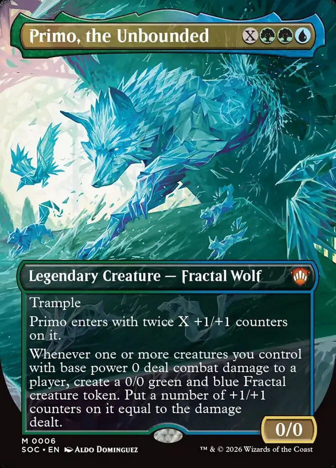 2026 Secrets of Strixhaven Commander Primo, the Unbounded mythic #6 mythic card image
