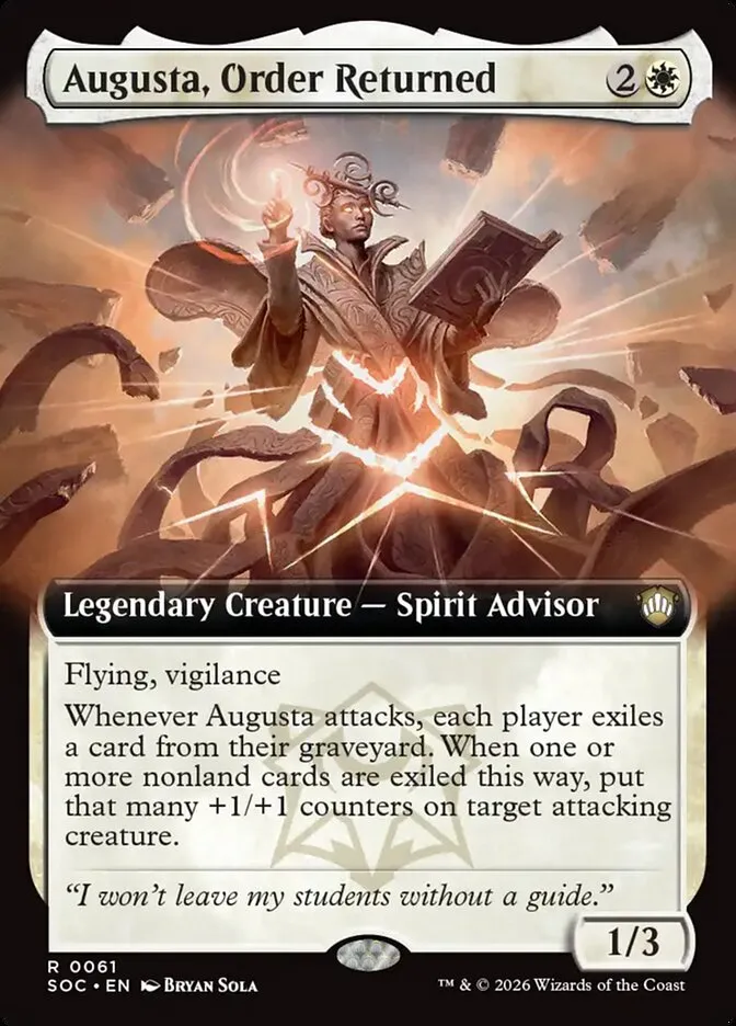 2026 Secrets of Strixhaven Commander Augusta, Order Returned rare #61 rare card image