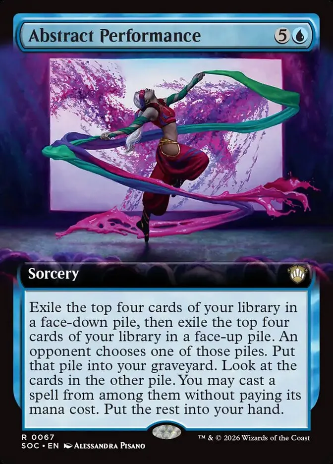 2026 Secrets of Strixhaven Commander Abstract Performance rare #67 rare card image