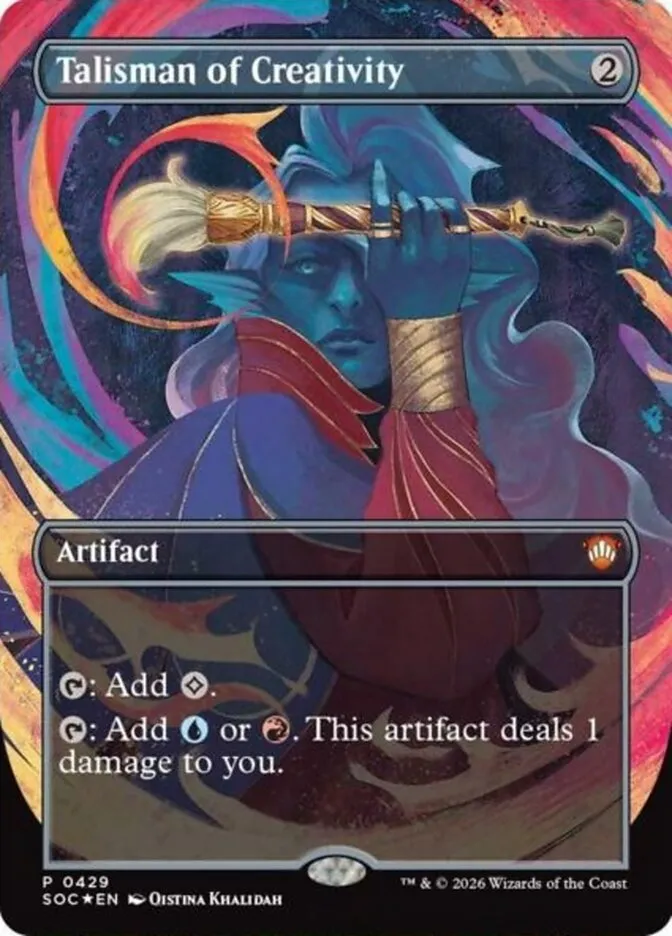 2026 Secrets of Strixhaven Commander Talisman of Creativity mythic #429 mythic card image