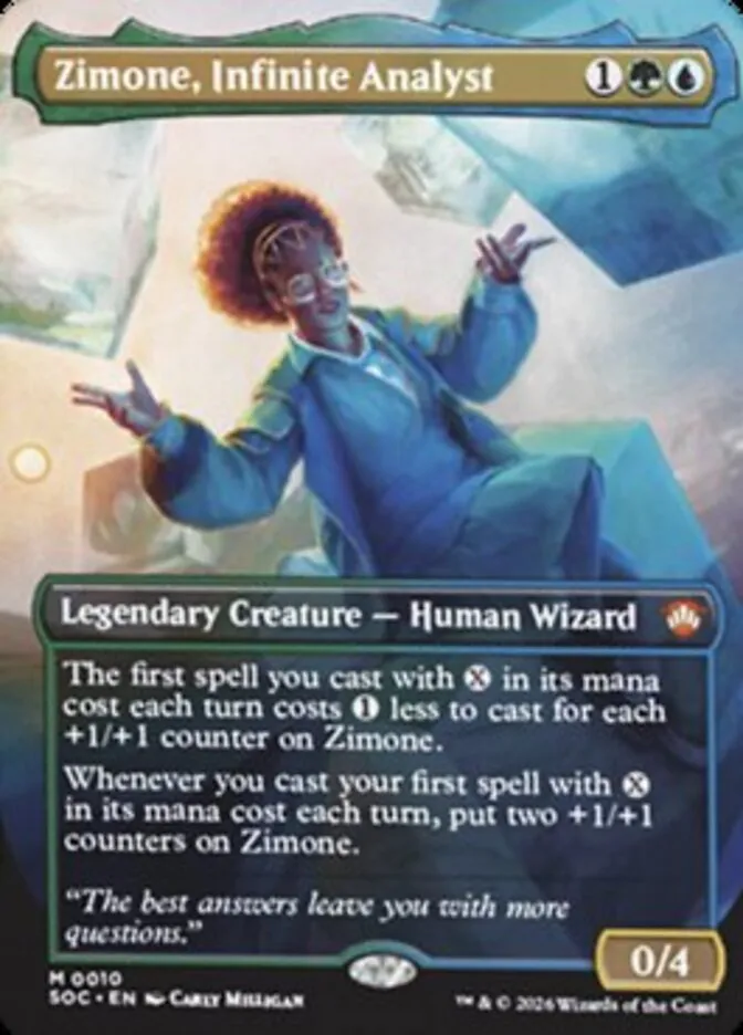 2026 Secrets of Strixhaven Commander Zimone, Infinite Analyst mythic #10 mythic card image