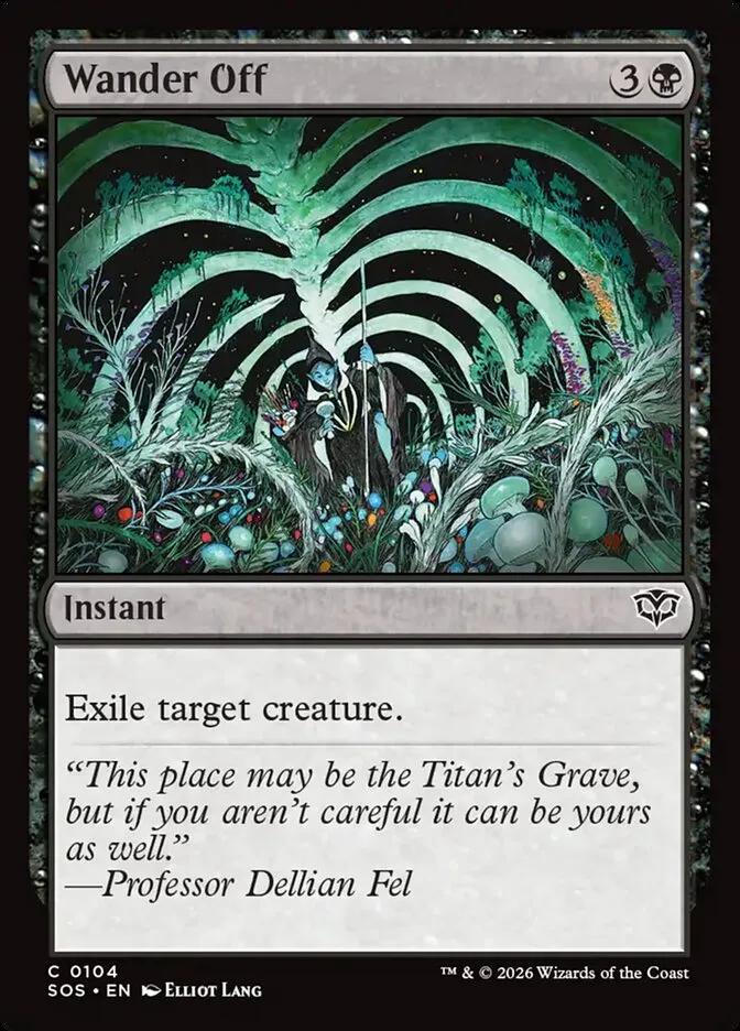 2026 Secrets of Strixhaven Wander Off common #104 common card image