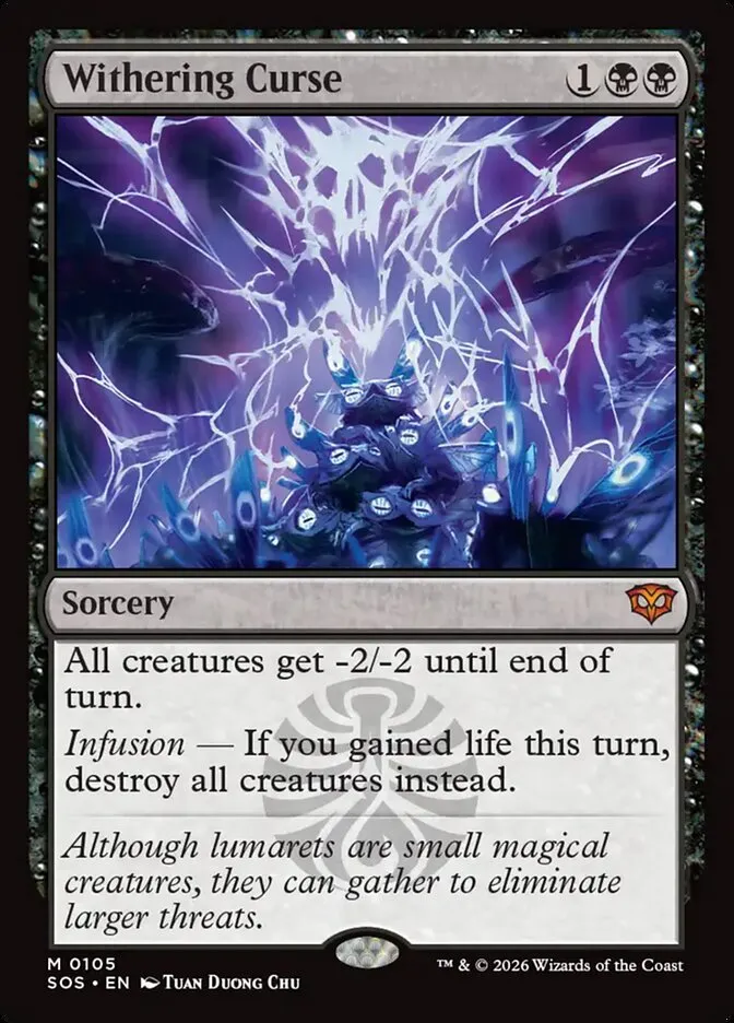 2026 Secrets of Strixhaven Withering Curse mythic #105 mythic card image