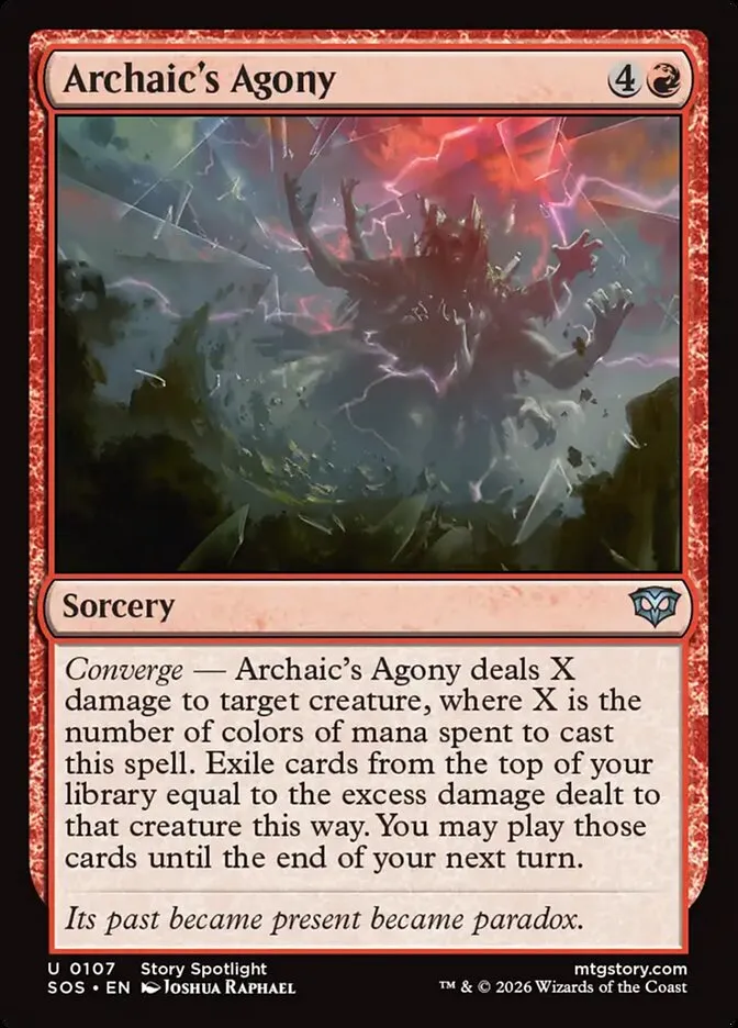 2026 Secrets of Strixhaven Archaic's Agony #107 uncommon card image