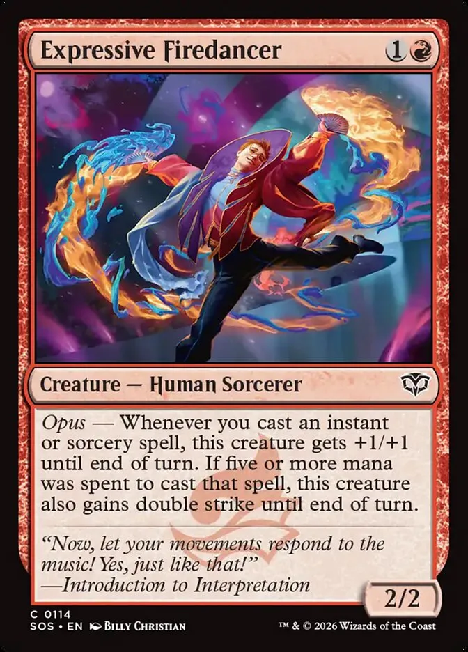 2026 Secrets of Strixhaven Expressive Firedancer common #114 common card image