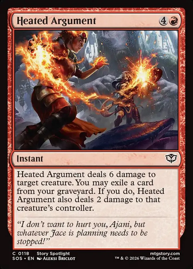 2026 Secrets of Strixhaven Heated Argument #118 common card image
