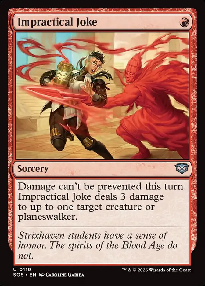 2026 Secrets of Strixhaven Impractical Joke #119 uncommon card image