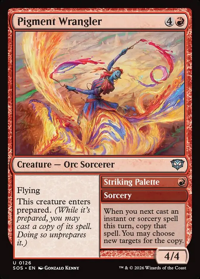 2026 Secrets of Strixhaven Pigment Wrangler // Striking Palette #126 uncommon card image