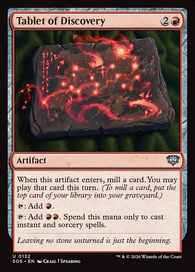 2026 Secrets of Strixhaven Tablet of Discovery #132 uncommon card image