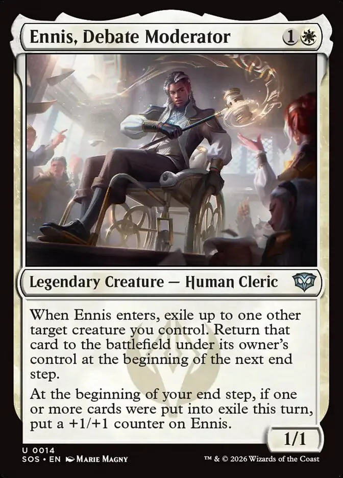 2026 Secrets of Strixhaven Ennis, Debate Moderator uncommon #14 uncommon card image