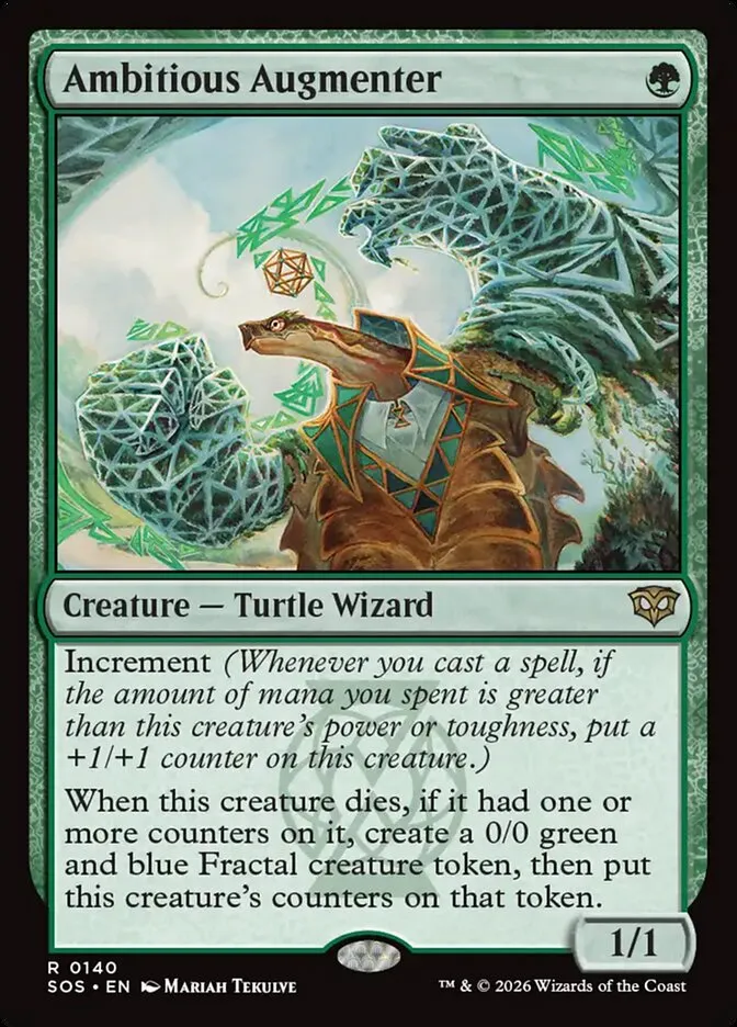 2026 Secrets of Strixhaven Ambitious Augmenter [Promo Foil] rare #140 rare card image