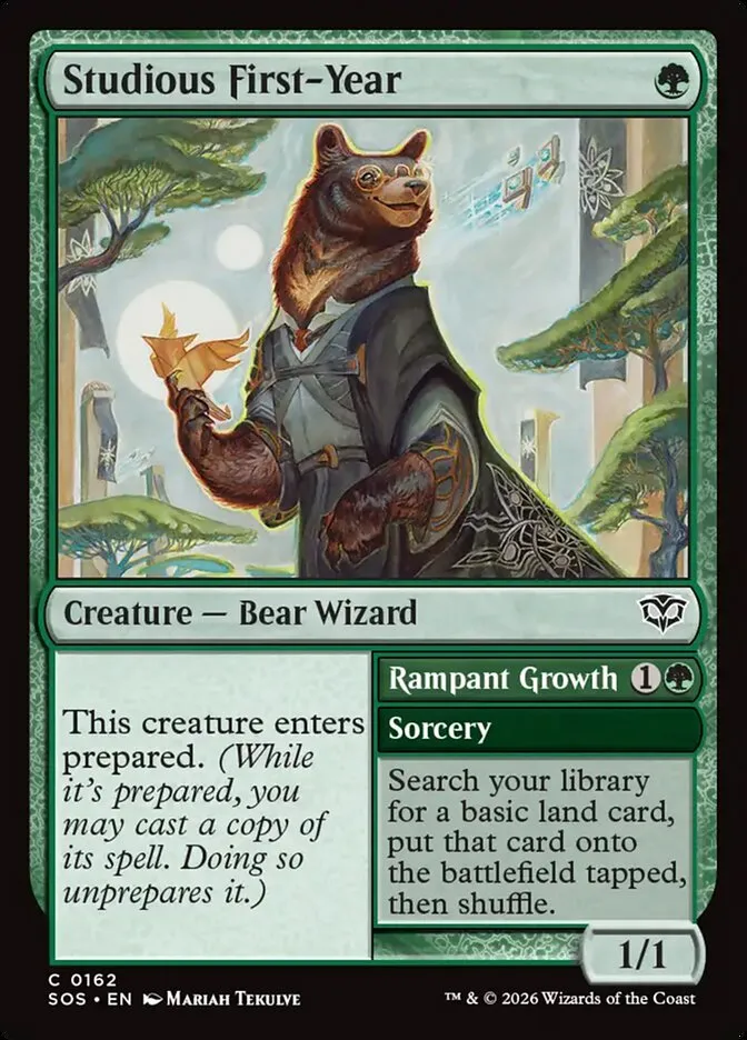 2026 Secrets of Strixhaven Studious First-Year // Rampant Growth #162 common card image