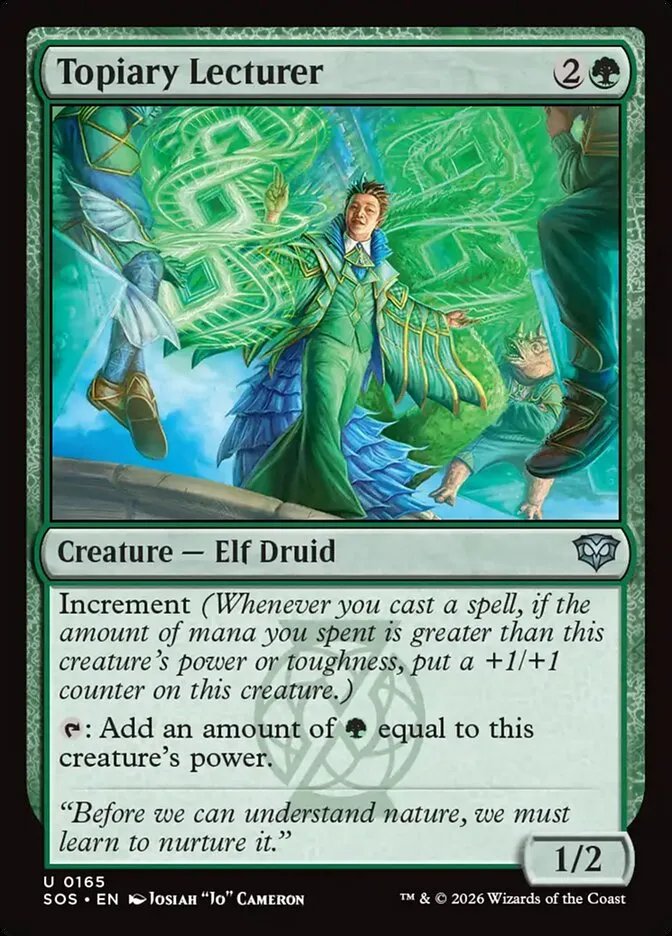2026 Secrets of Strixhaven Topiary Lecturer #165 uncommon card image