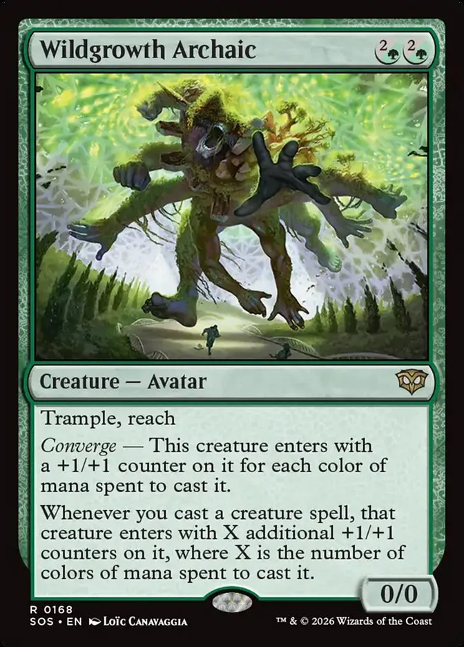 2026 Secrets of Strixhaven Wildgrowth Archaic #168 rare card image