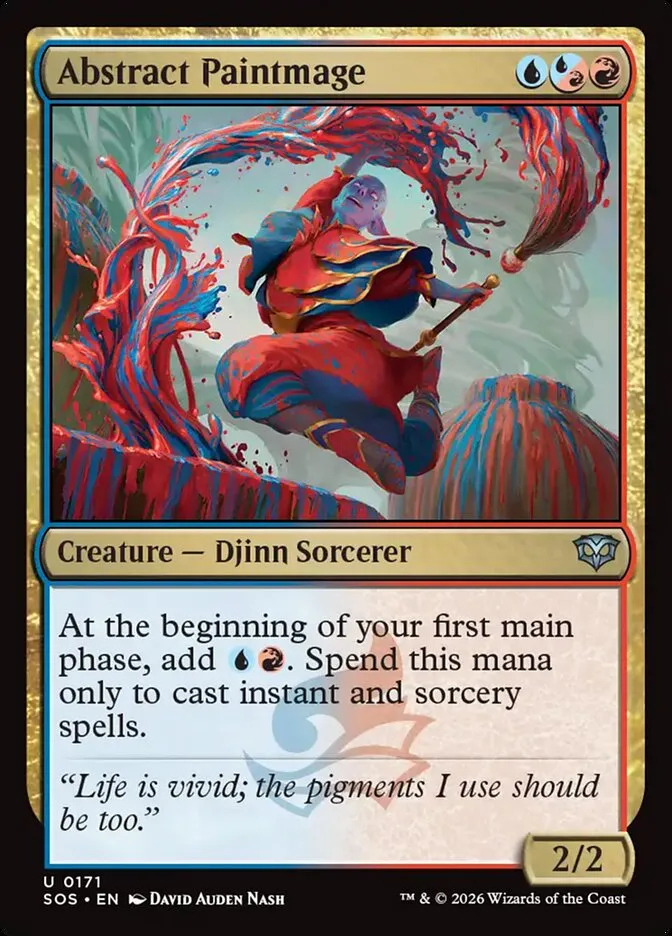 2026 Secrets of Strixhaven Abstract Paintmage #171 uncommon card image