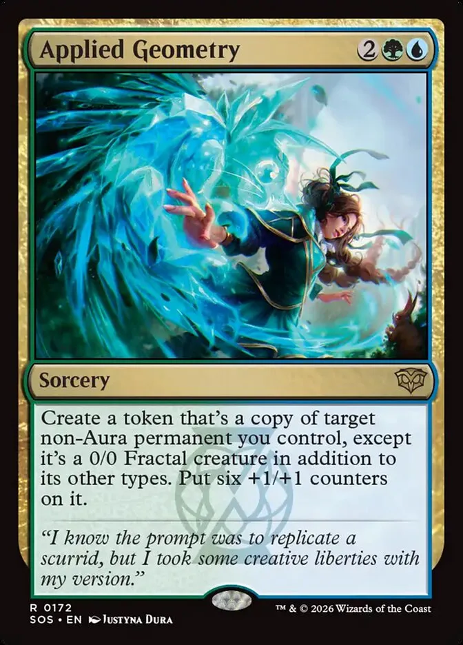 2026 Secrets of Strixhaven Applied Geometry [Promo Foil] rare #172 rare card image
