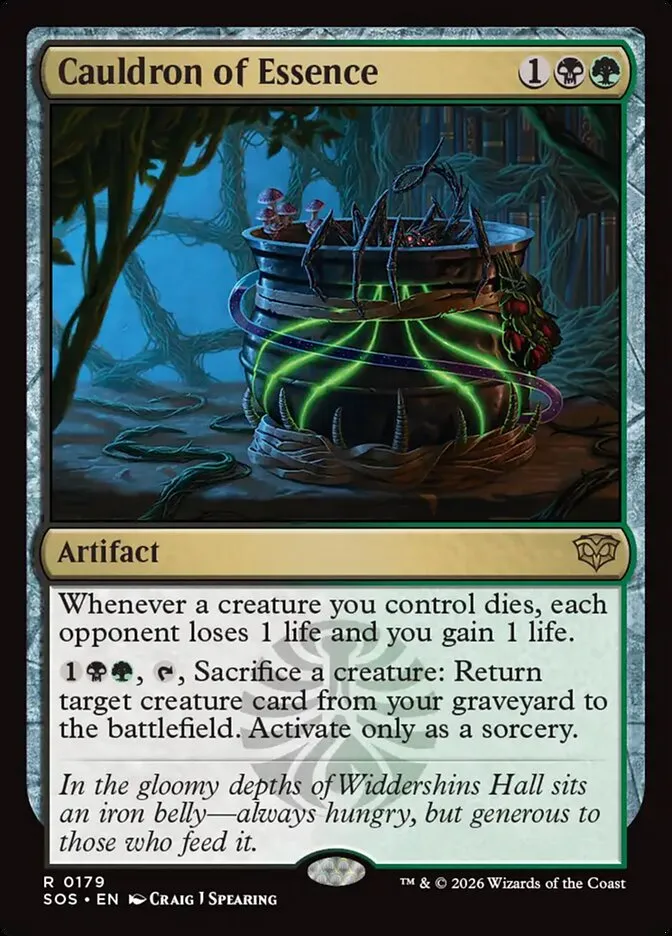 2026 Secrets of Strixhaven Cauldron of Essence [Promo Foil] rare #179 rare card image