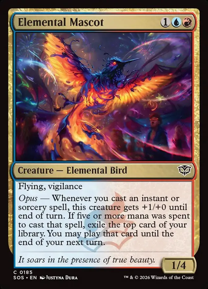 2026 Secrets of Strixhaven Elemental Mascot #185 common card image