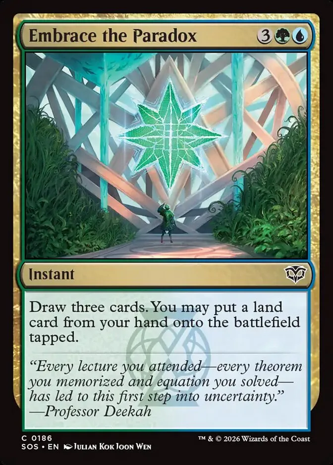 2026 Secrets of Strixhaven Embrace the Paradox #186 common card image