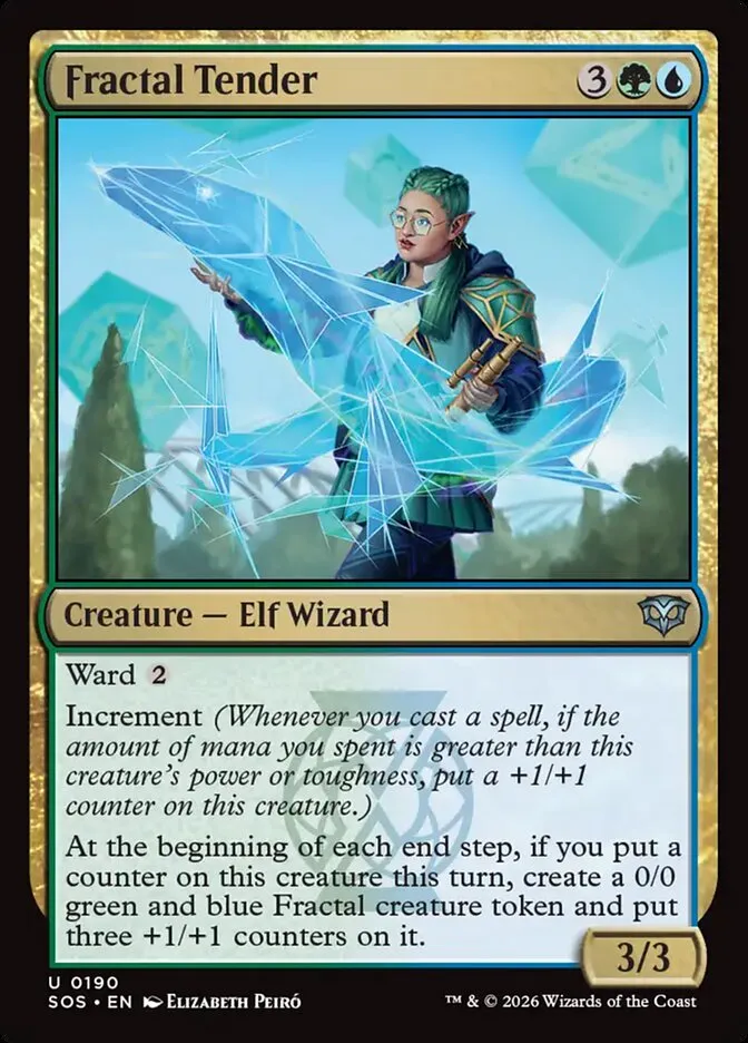 2026 Secrets of Strixhaven Fractal Tender #190 uncommon card image