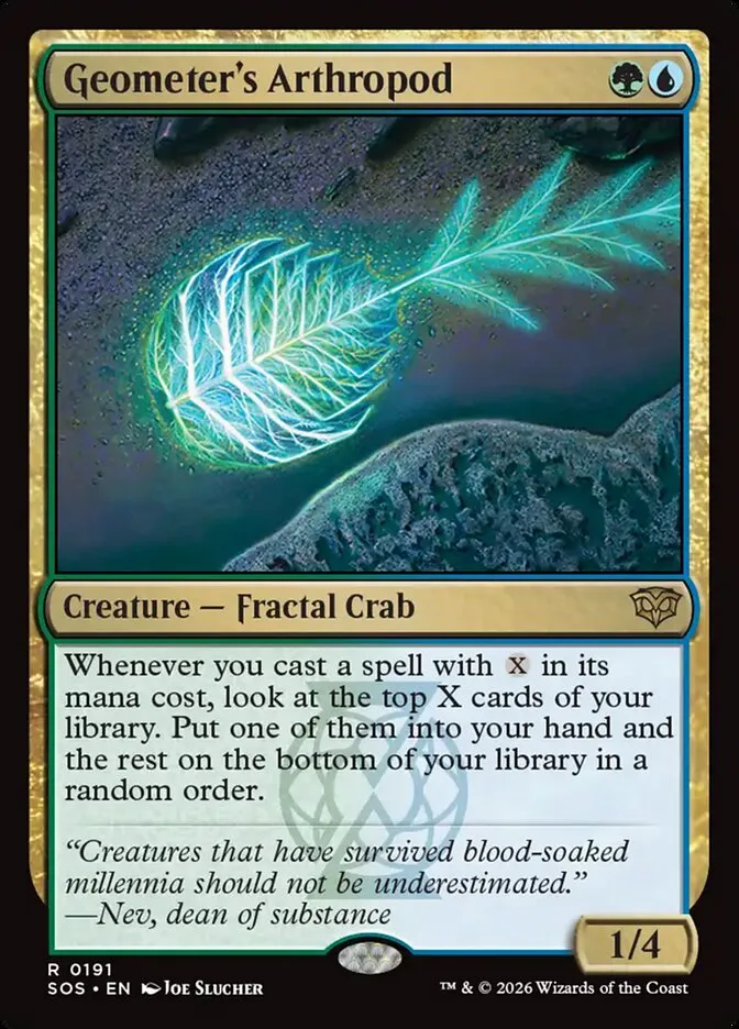 2026 Secrets of Strixhaven Geometer's Arthropod #191 rare card image