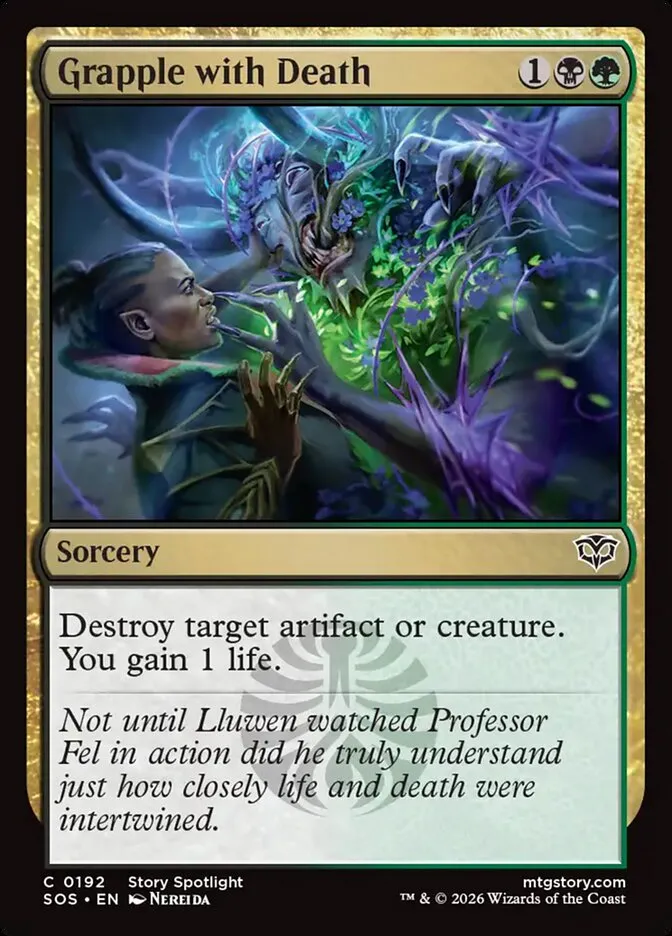 2026 Secrets of Strixhaven Grapple with Death #192 common card image