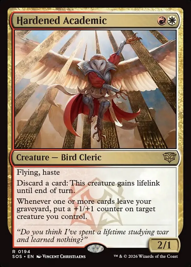 2026 Secrets of Strixhaven Hardened Academic #194 rare card image