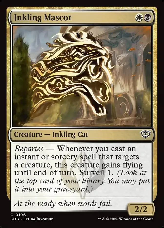2026 Secrets of Strixhaven Inkling Mascot #196 common card image