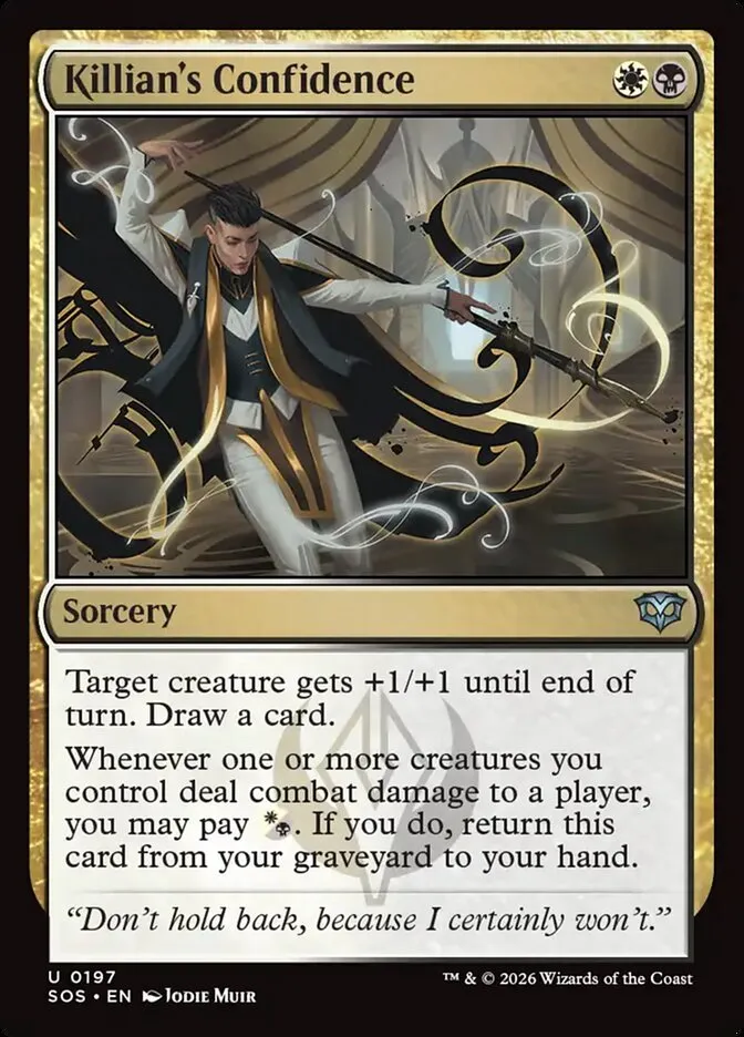 2026 Secrets of Strixhaven Killian's Confidence #197 uncommon card image